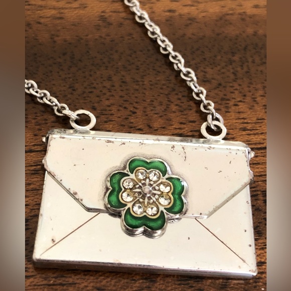 NWT Brighton HEART NOTES inspirational note and envelope necklace - Picture 2 of 14